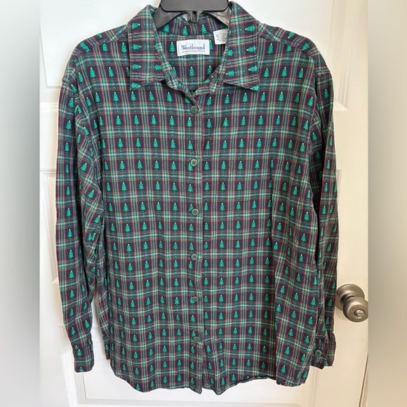 Women’s Christmas Tree shirt. Long-sleeved. Size L - Picture 1 of 7